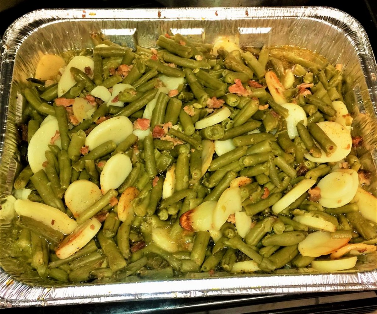 Fresh sides packed in catering pans